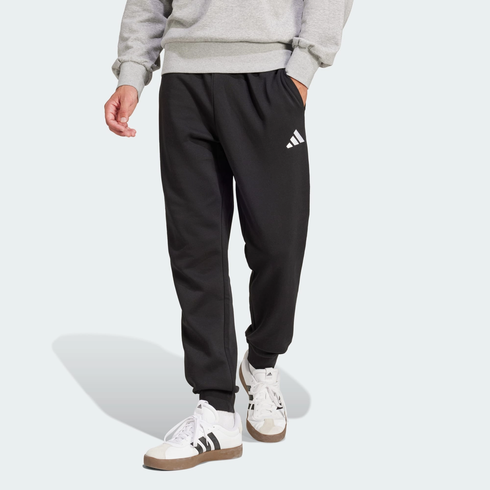 ADIDAS MEN'S ESSENTIALS FEELCOZY FLEECE BLACK PANT