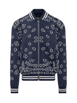 Alanui Bandana Printed Zipped Bomber Jacket