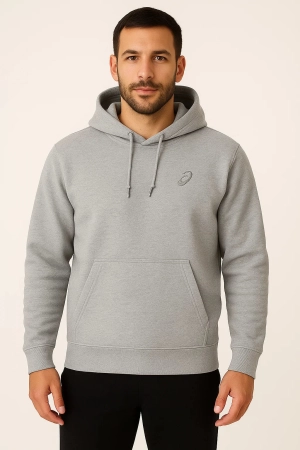 ASICS MEN'S FLEECE GREY HOODIE