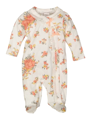 Baby Girls 0-9M Primrose Floral Footed Onesie