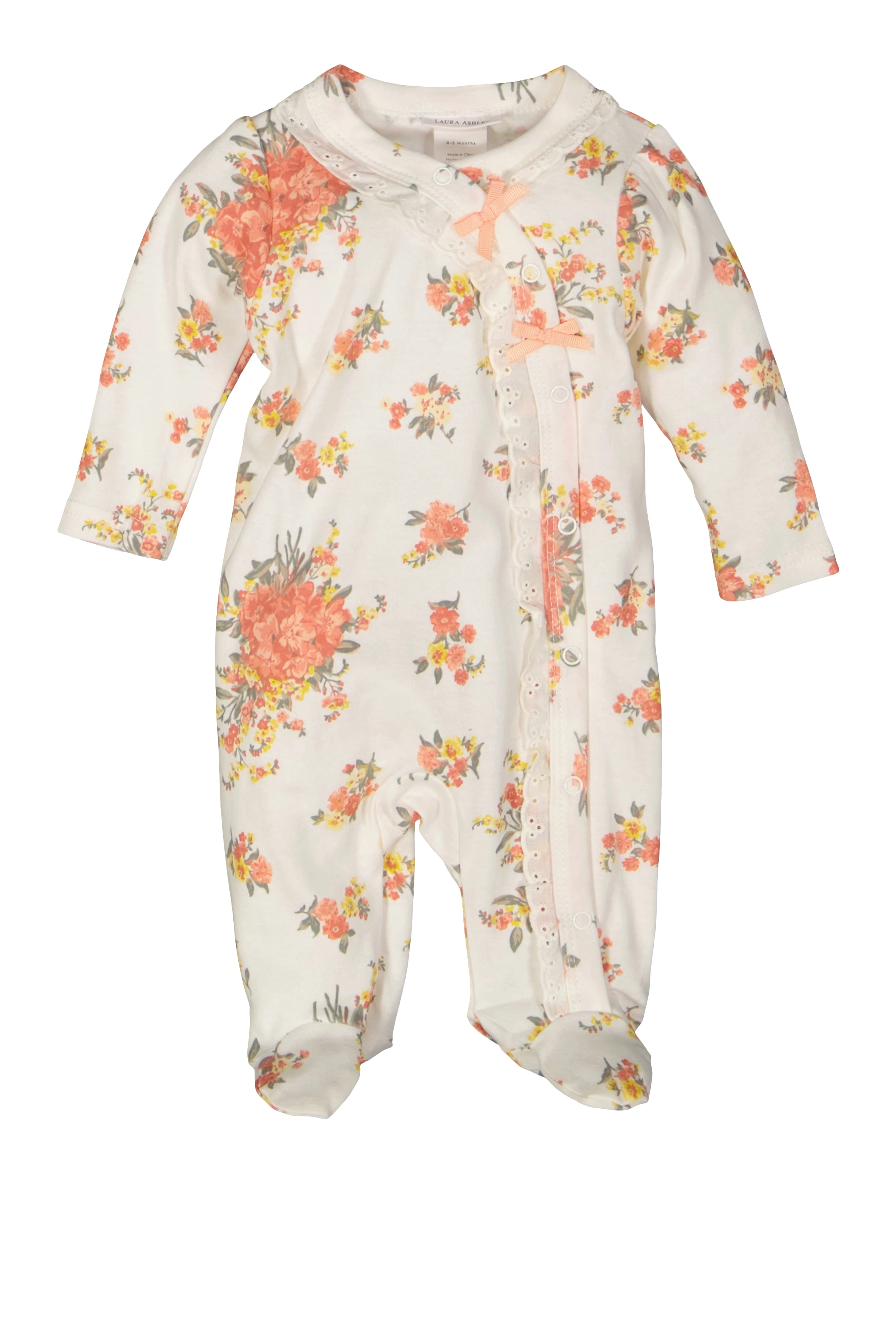 Baby Girls 0-9M Primrose Floral Footed Onesie
