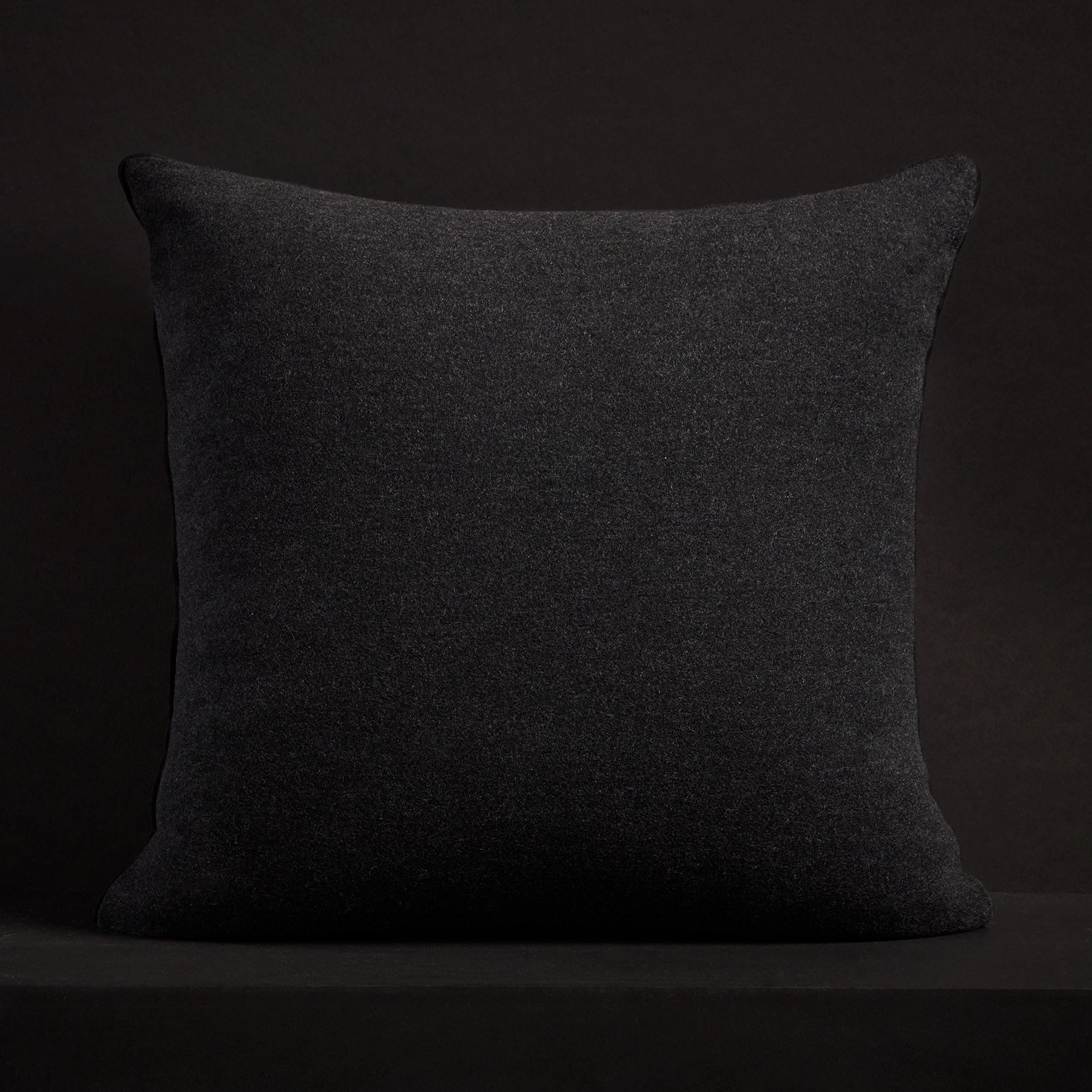 Baby Soft Throw Pillow With Piping - Black