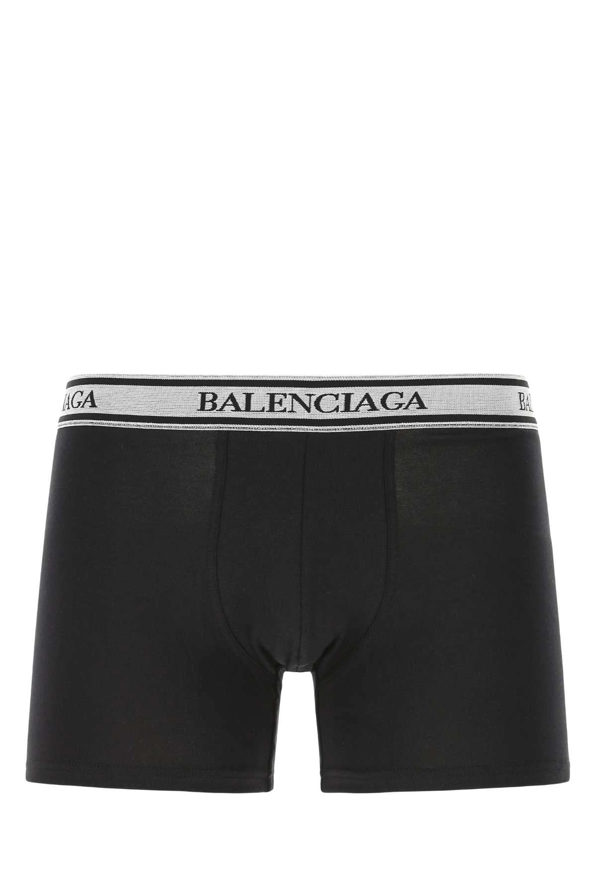 Balenciaga Elastic Logo Waist Boxer Briefs
