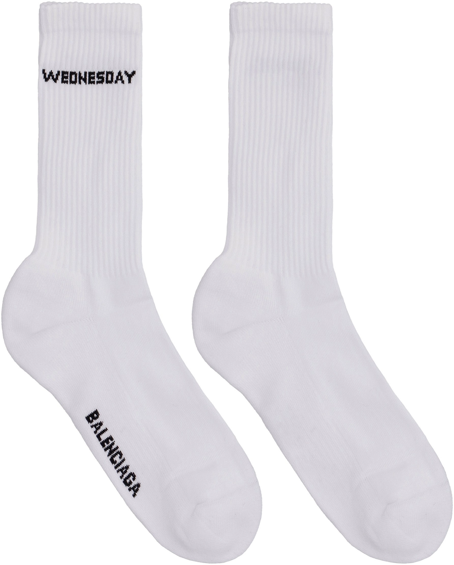 Balenciaga Pack of Seven Slogan Intarsia Socks
