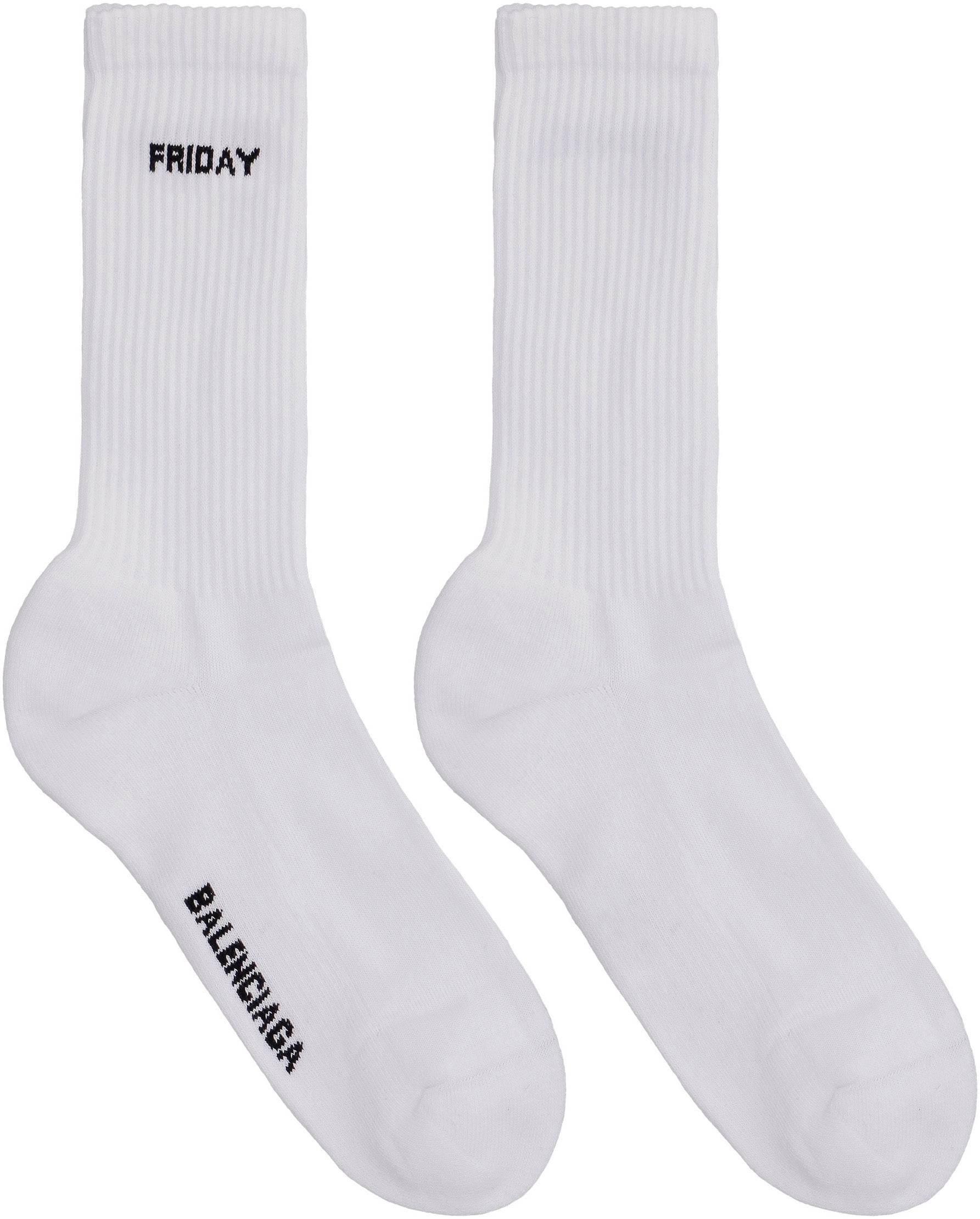 Balenciaga Pack of Seven Slogan Intarsia Socks
