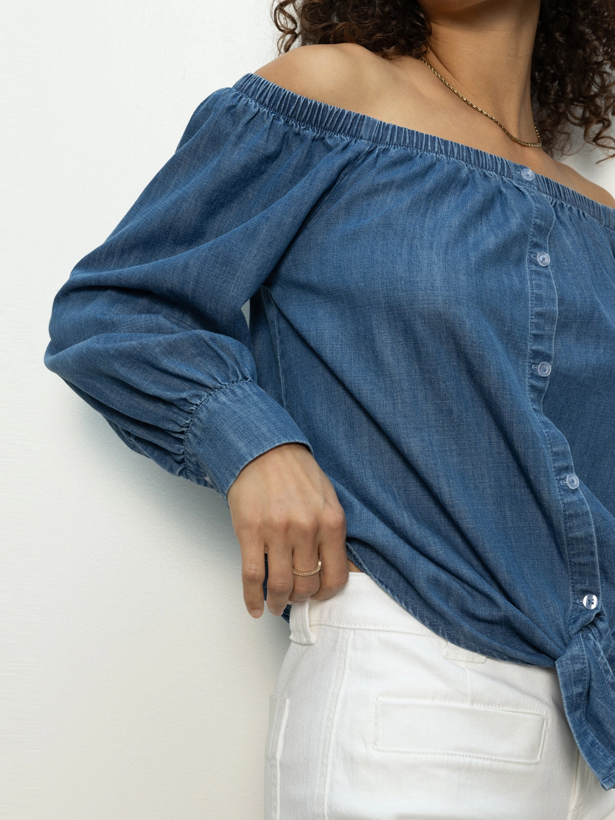 Ballet Tie Top Blue Slate