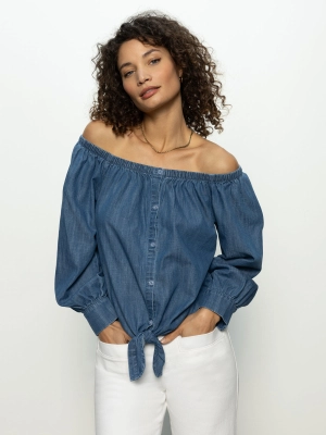 Ballet Tie Top Blue Slate