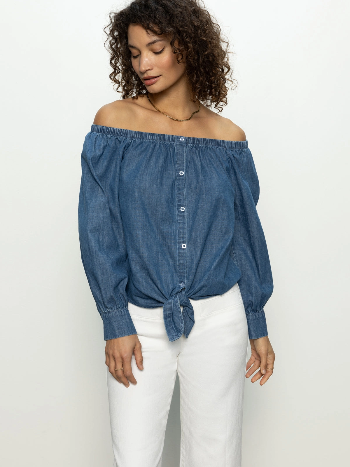 Ballet Tie Top Blue Slate