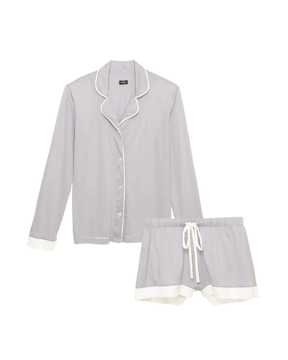 Bella Bridal Long Sleeve Top & Boxer Pajama Set