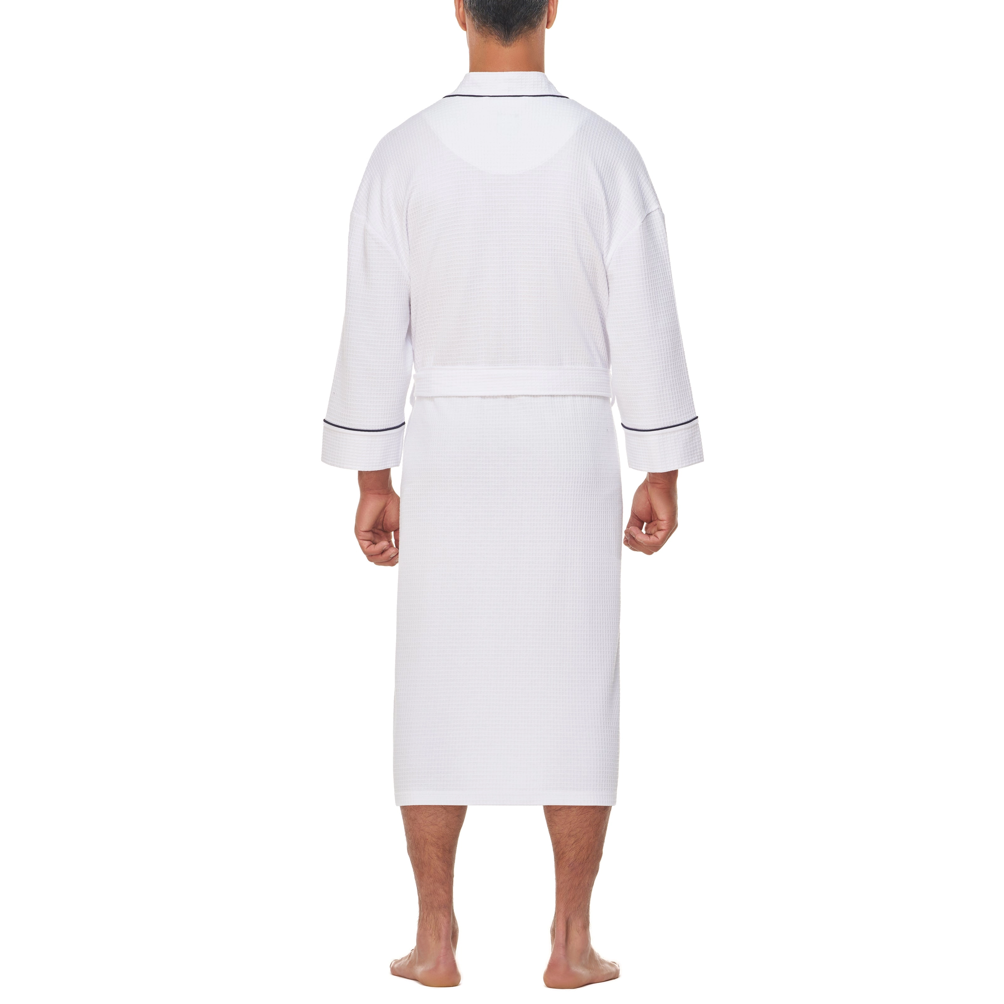 Big and Tall Knit Waffle Kimono