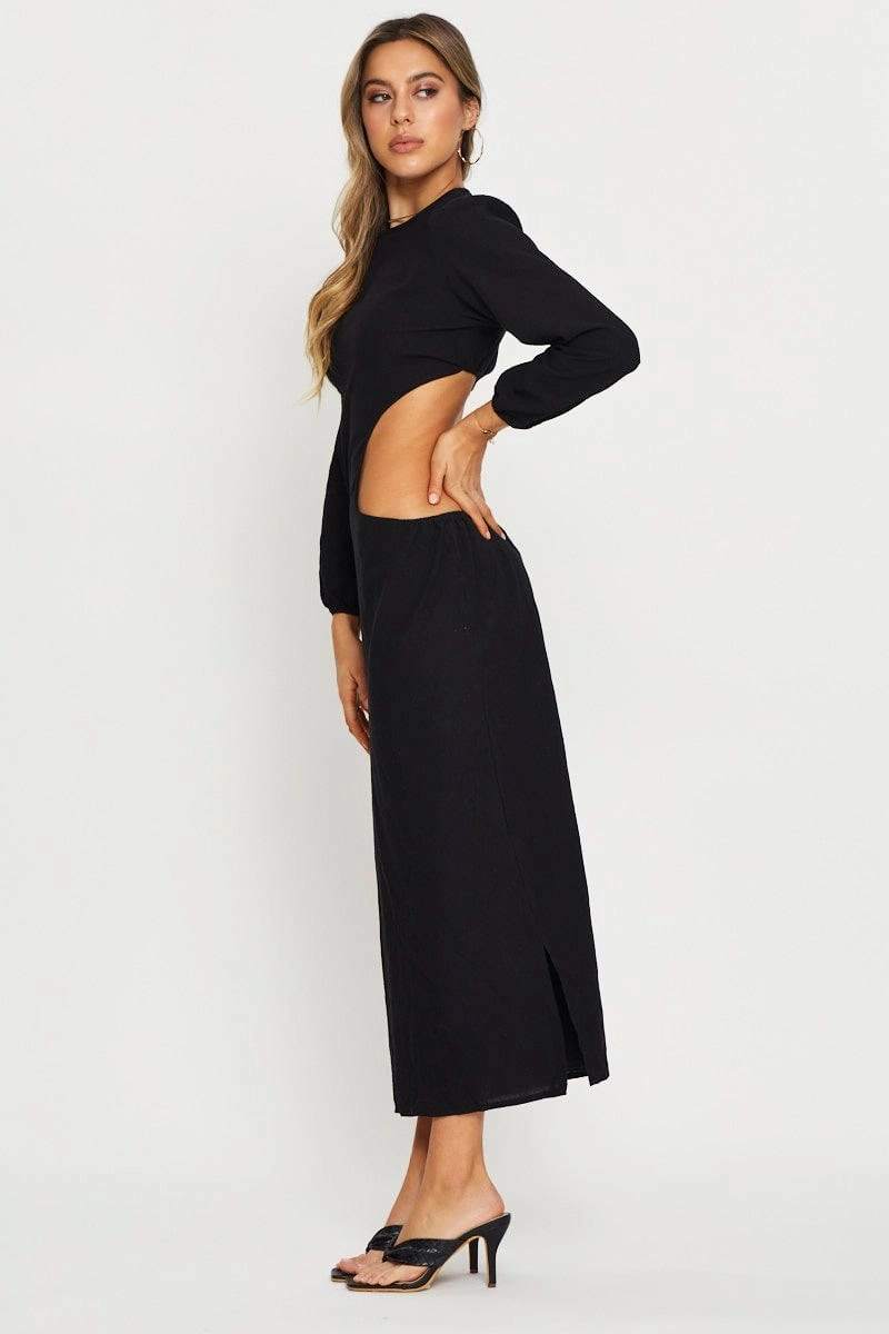 Black Maxi Dress Long Sleeve