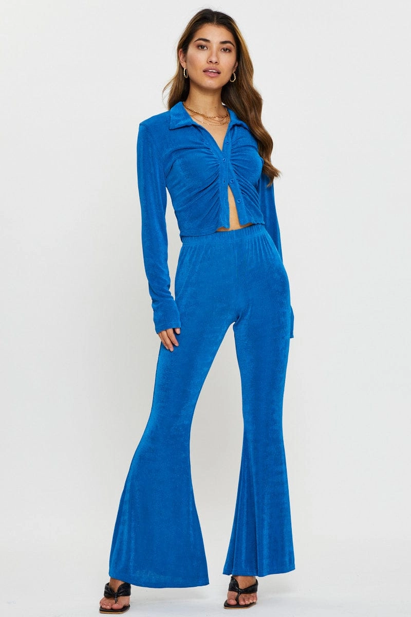 Blue Jersey Top Long Sleeve