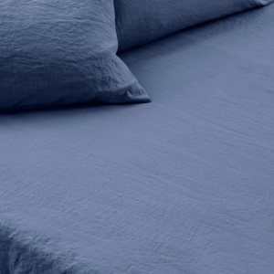 Blueberry 100% Linen Fitted Sheet