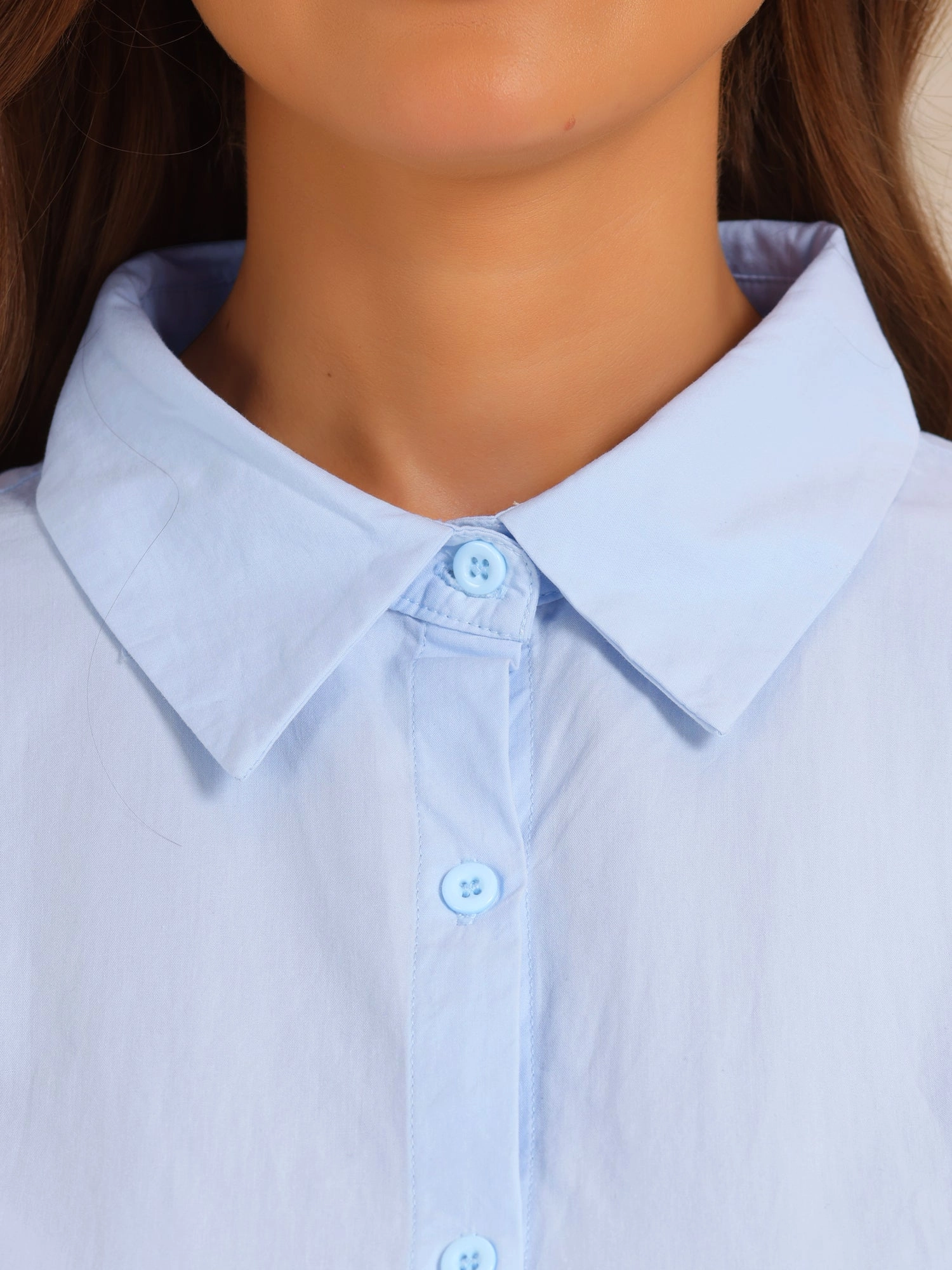 Collar Office Long Sleeve Button Down Cotton Work Shirt