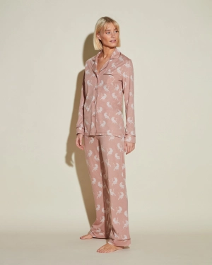 Conjunto De Pijama Con Camisa De Manga Larga Y Pantalones