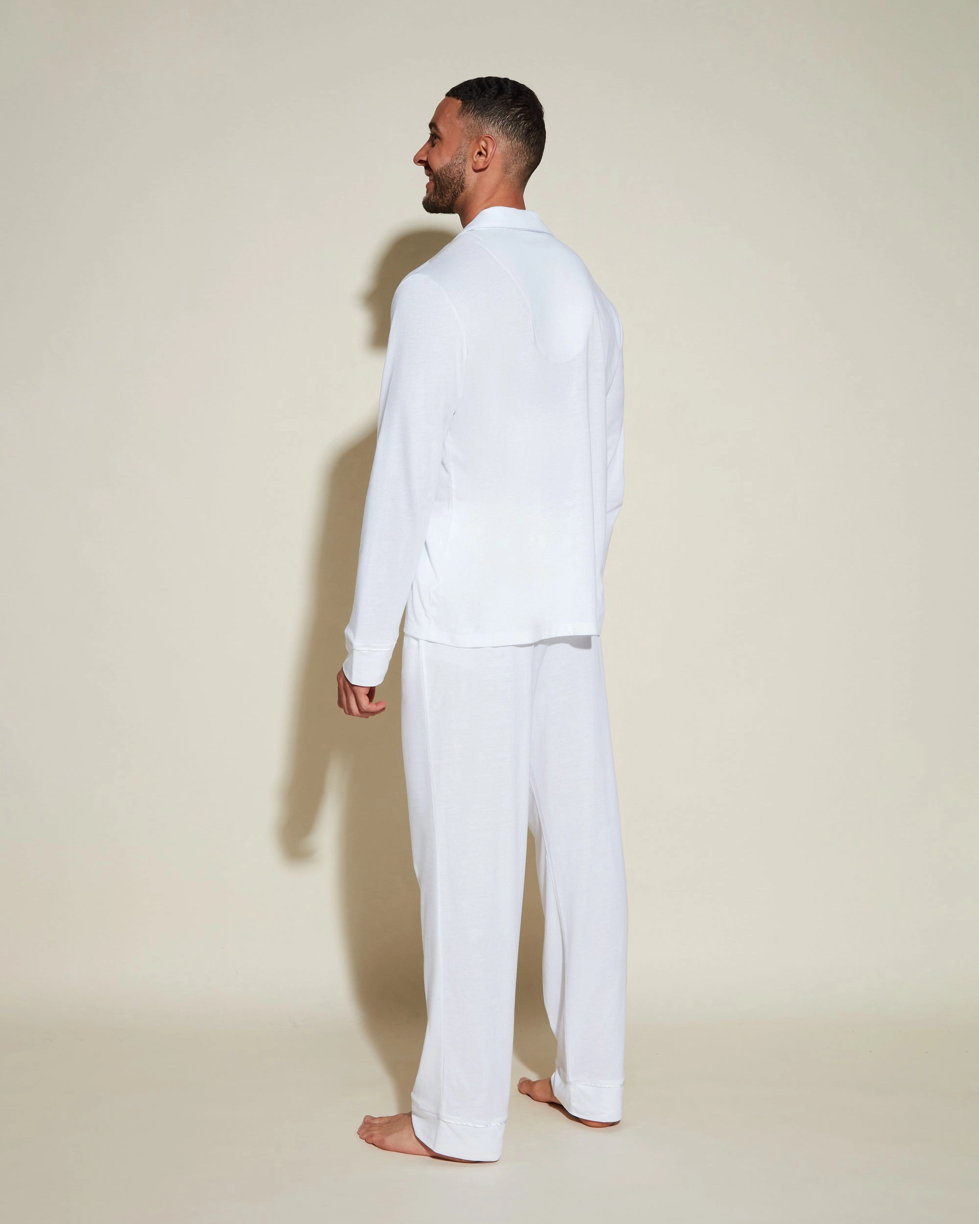 Conjunto De Pijama Para Hombre Clásico Con Camisa De Manga Larga Y Pantalones