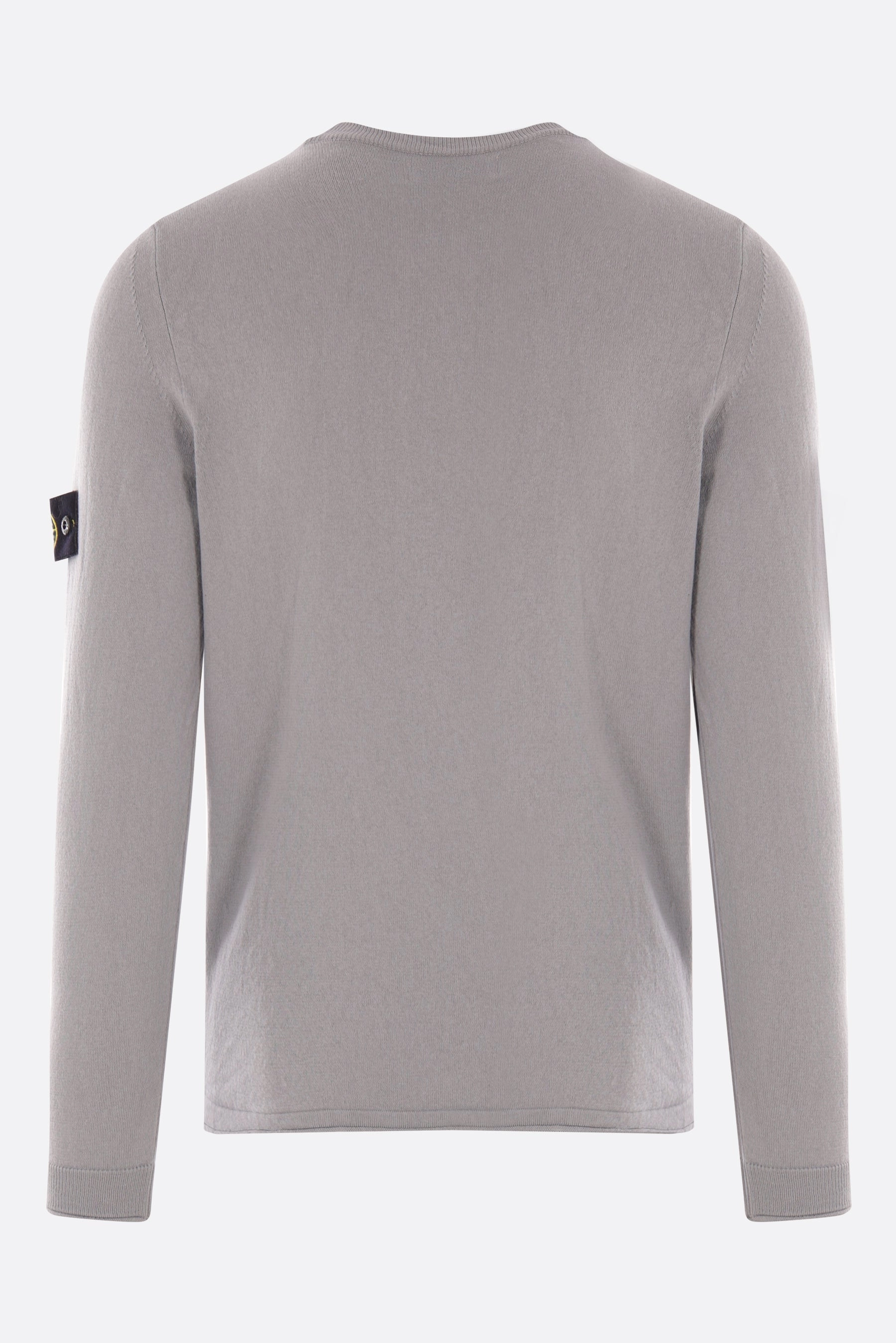 cotton sweater with logo badge