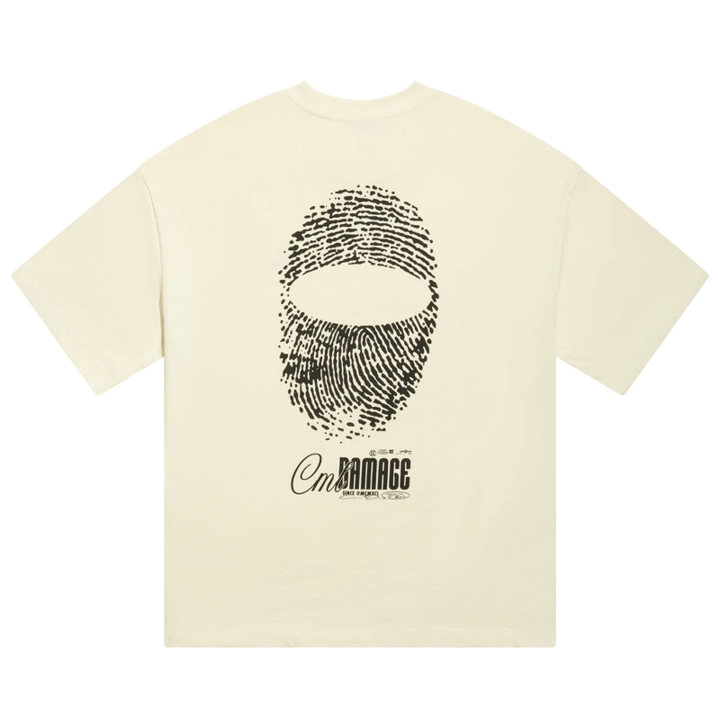 Criminal Damage Fingerprint Tee - Off White