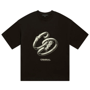 Criminal Damage Ribbon Logo Tee - Black