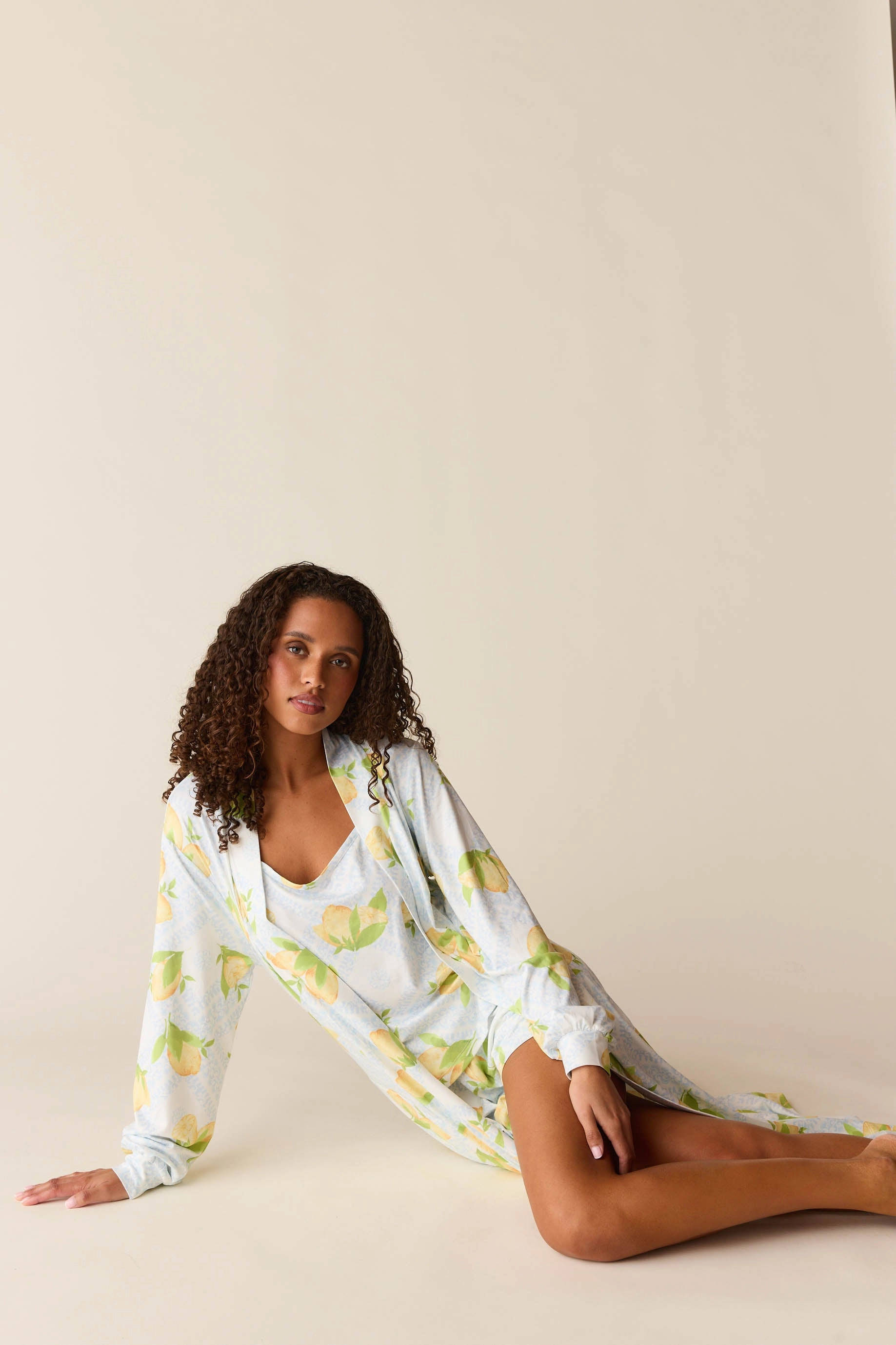 Della Banded Midi Robe | Lemon Spritz