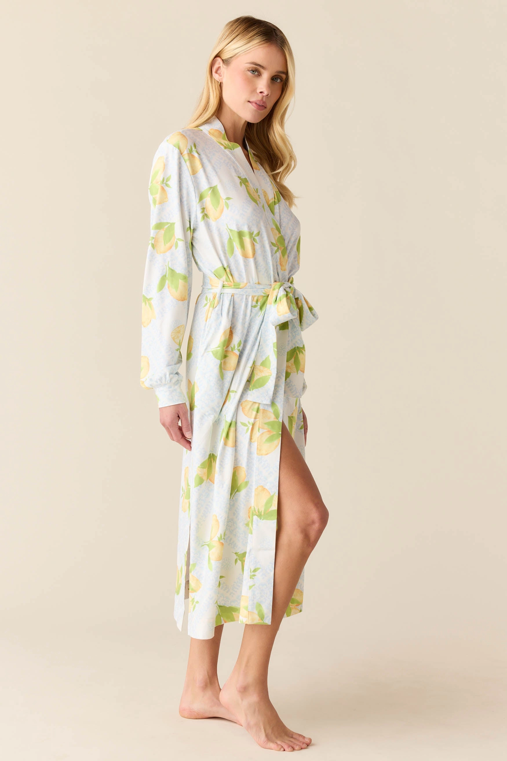 Della Banded Midi Robe | Lemon Spritz