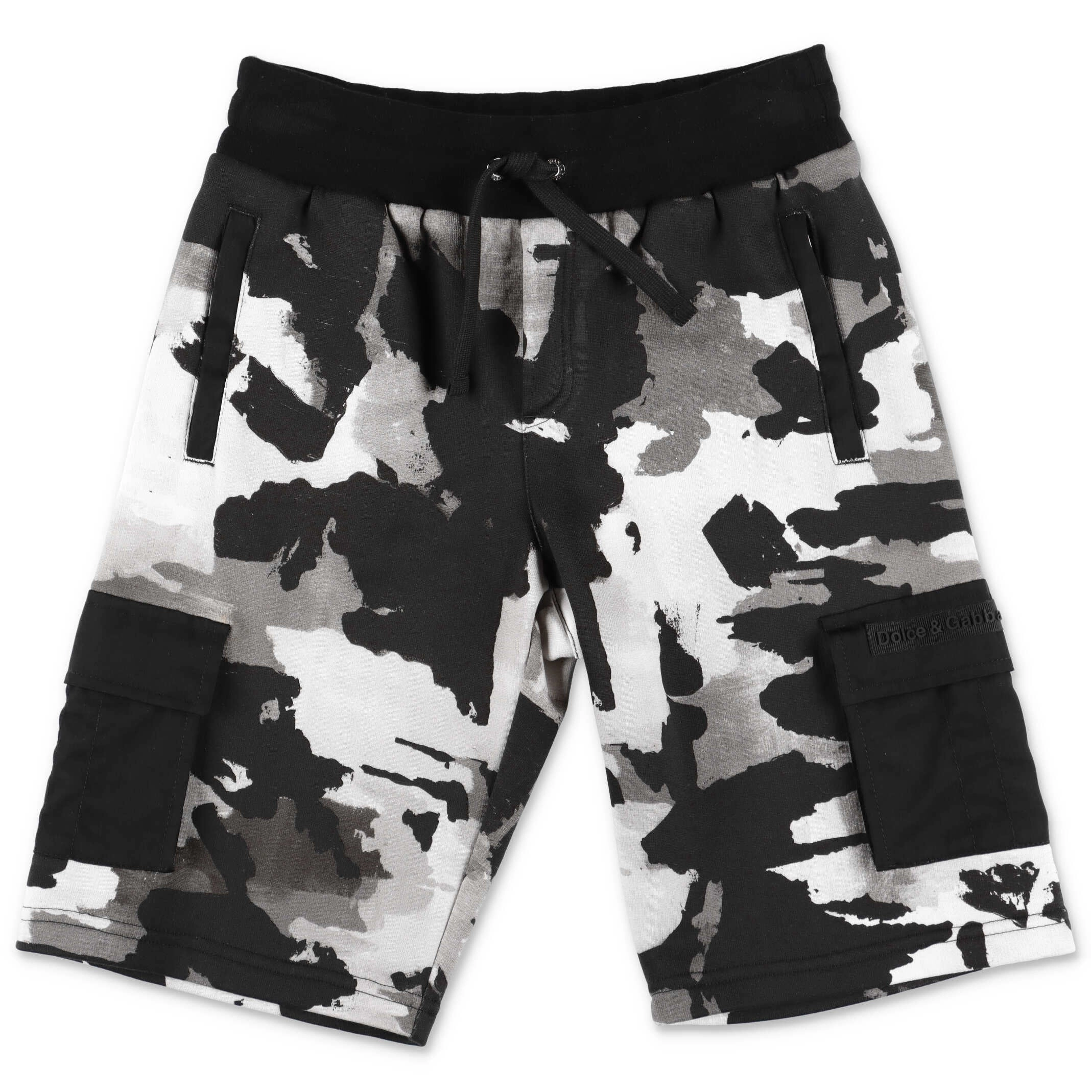 Dolce & Gabbana Kids Camouflage Print Jogging Shorts