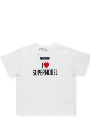 Dolce & Gabbana Kids Slogan Print T-Shirt