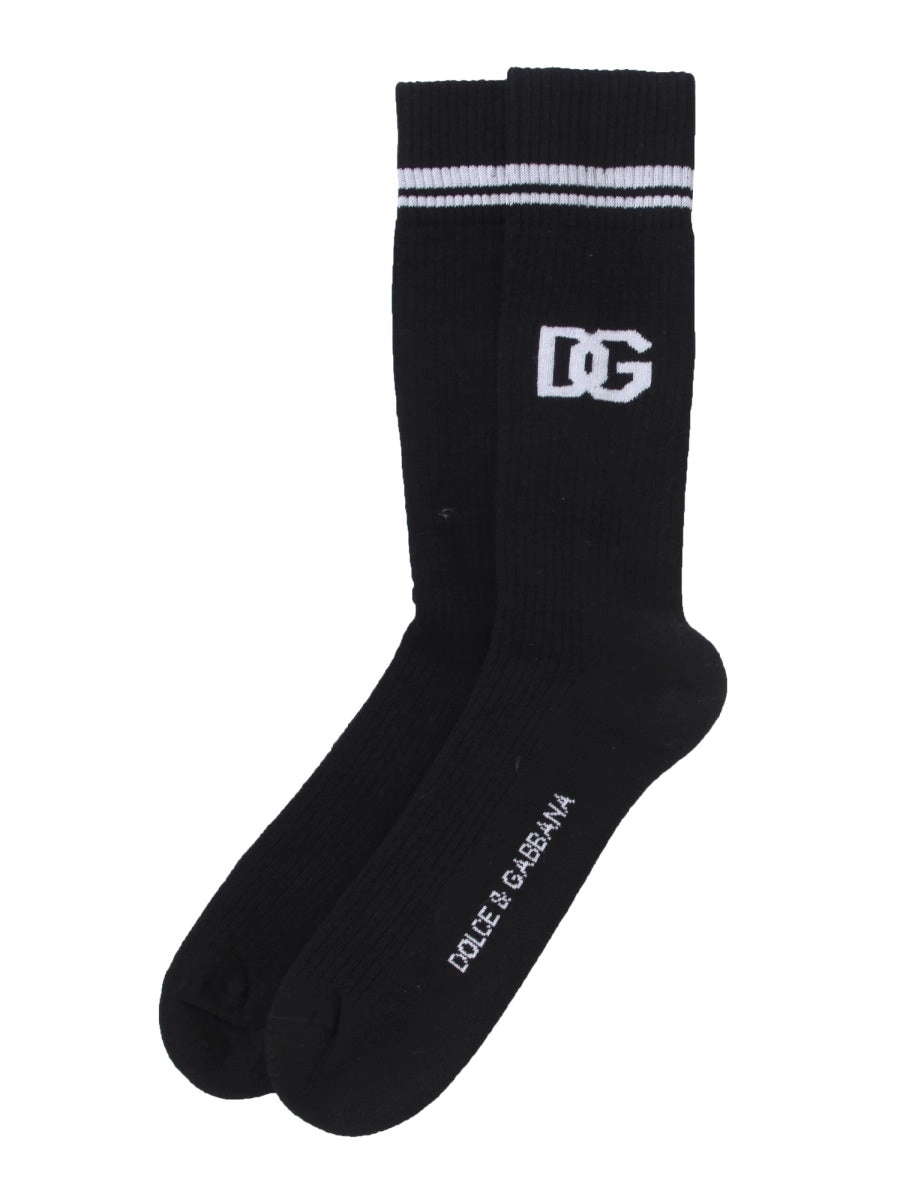 Dolce & Gabbana Logo Intarsia Socks