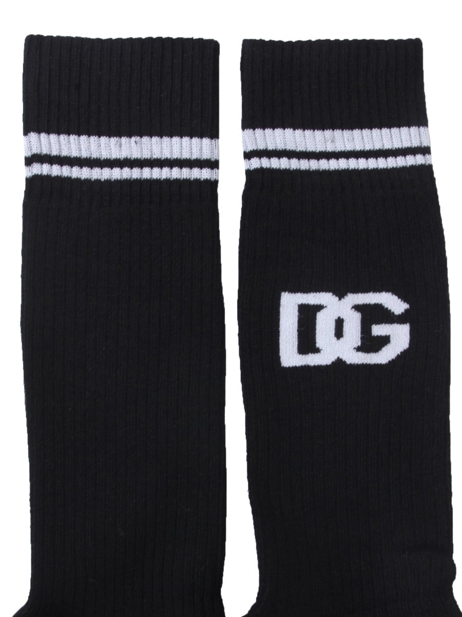 Dolce & Gabbana Logo Intarsia Socks