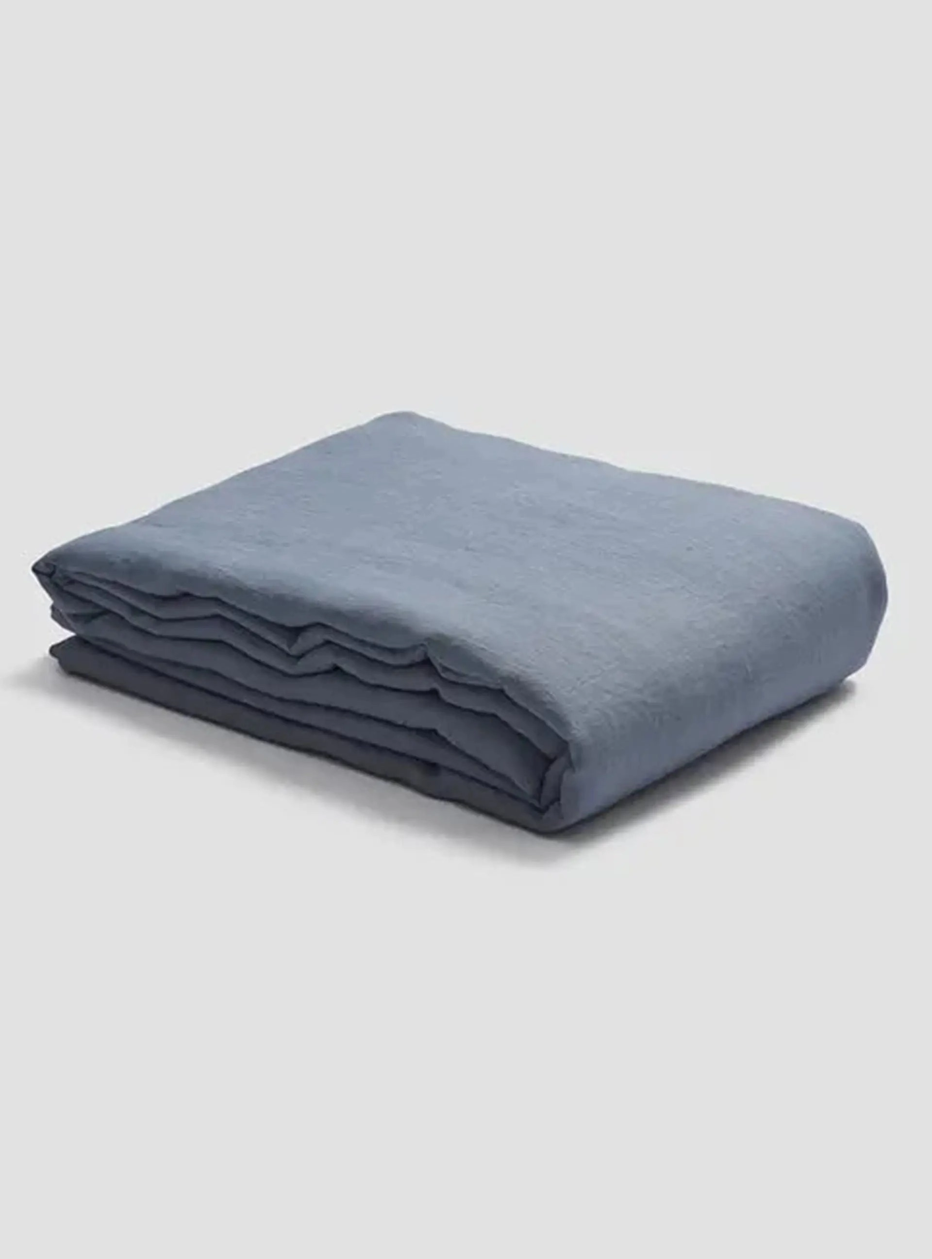 Dusk Blue Linen & Cotton Blend Duvet Cover