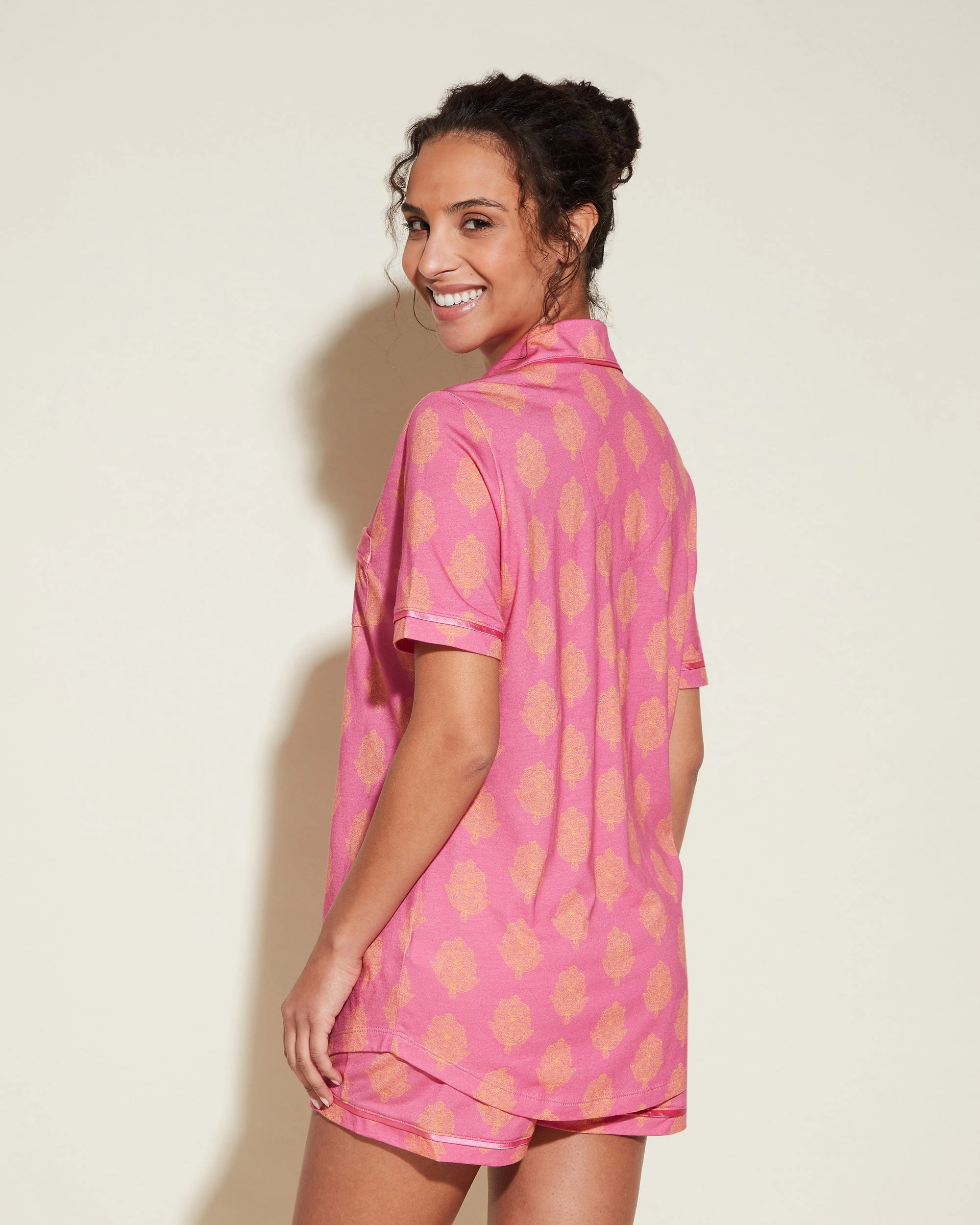 Ensemble Pyjama Haut À Manches Courtes Et Boxer