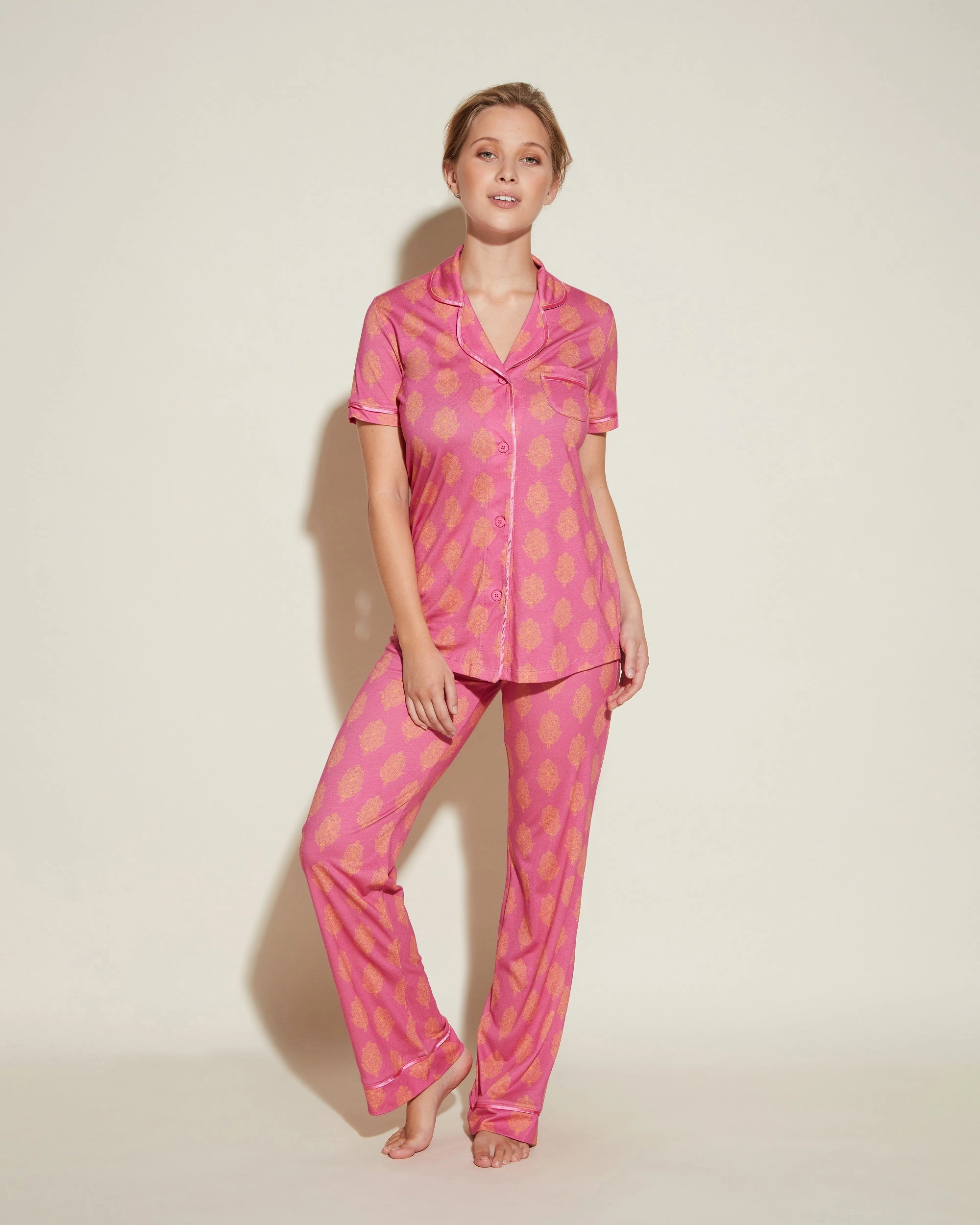 Ensemble Pyjama Haut À Manches Courtes Et Pantalon