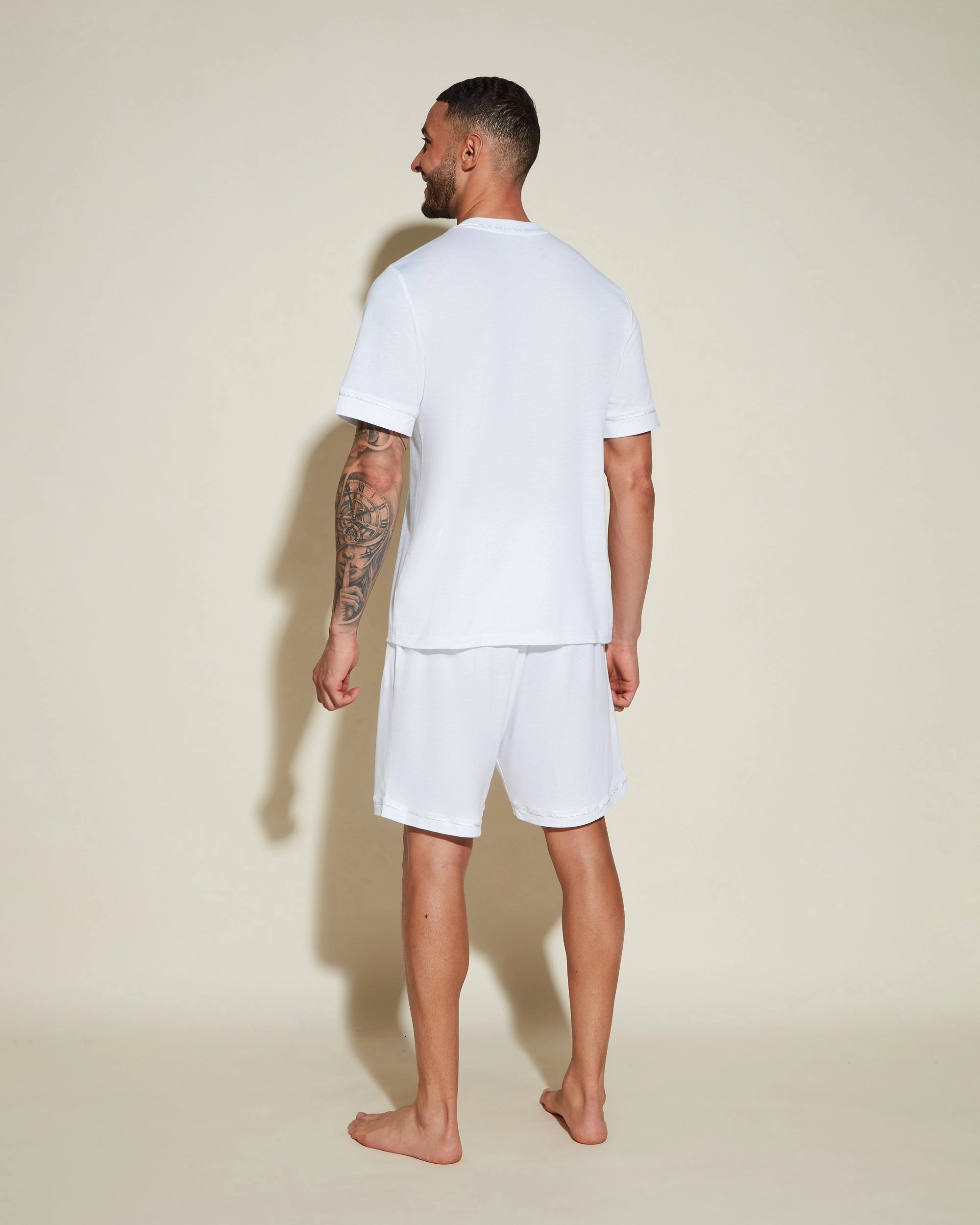 Ensemble Pyjama Haut À Manches Courtes Et Short Pour Hommes