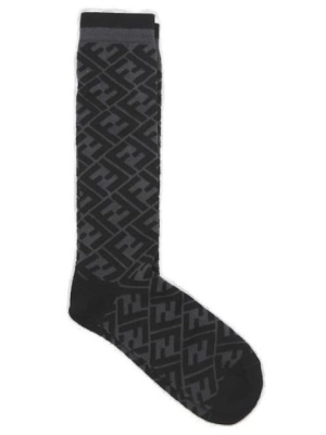 Fendi FF Logo Motif Mid-Calf Socks