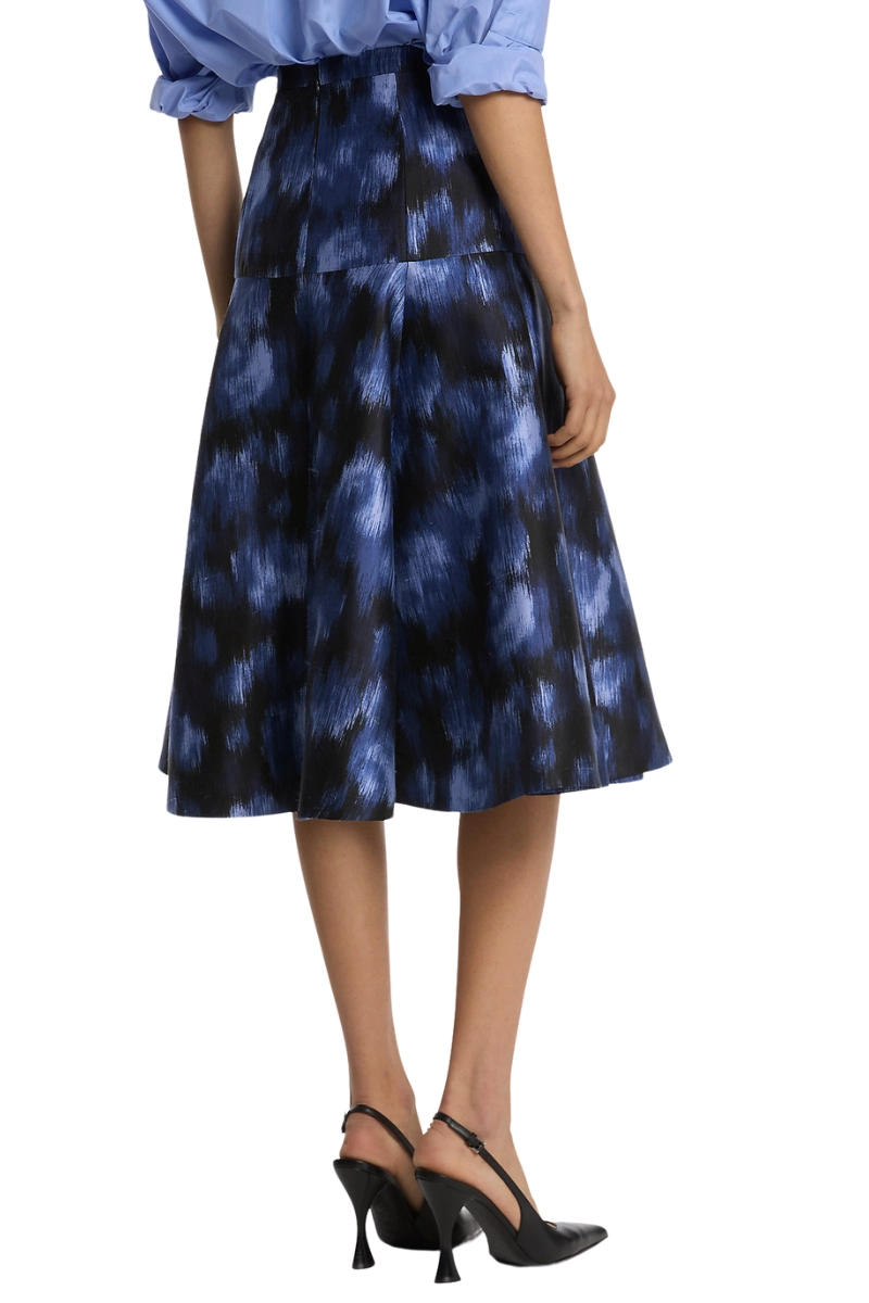 Floral Chiné Shantung Dance Skirt