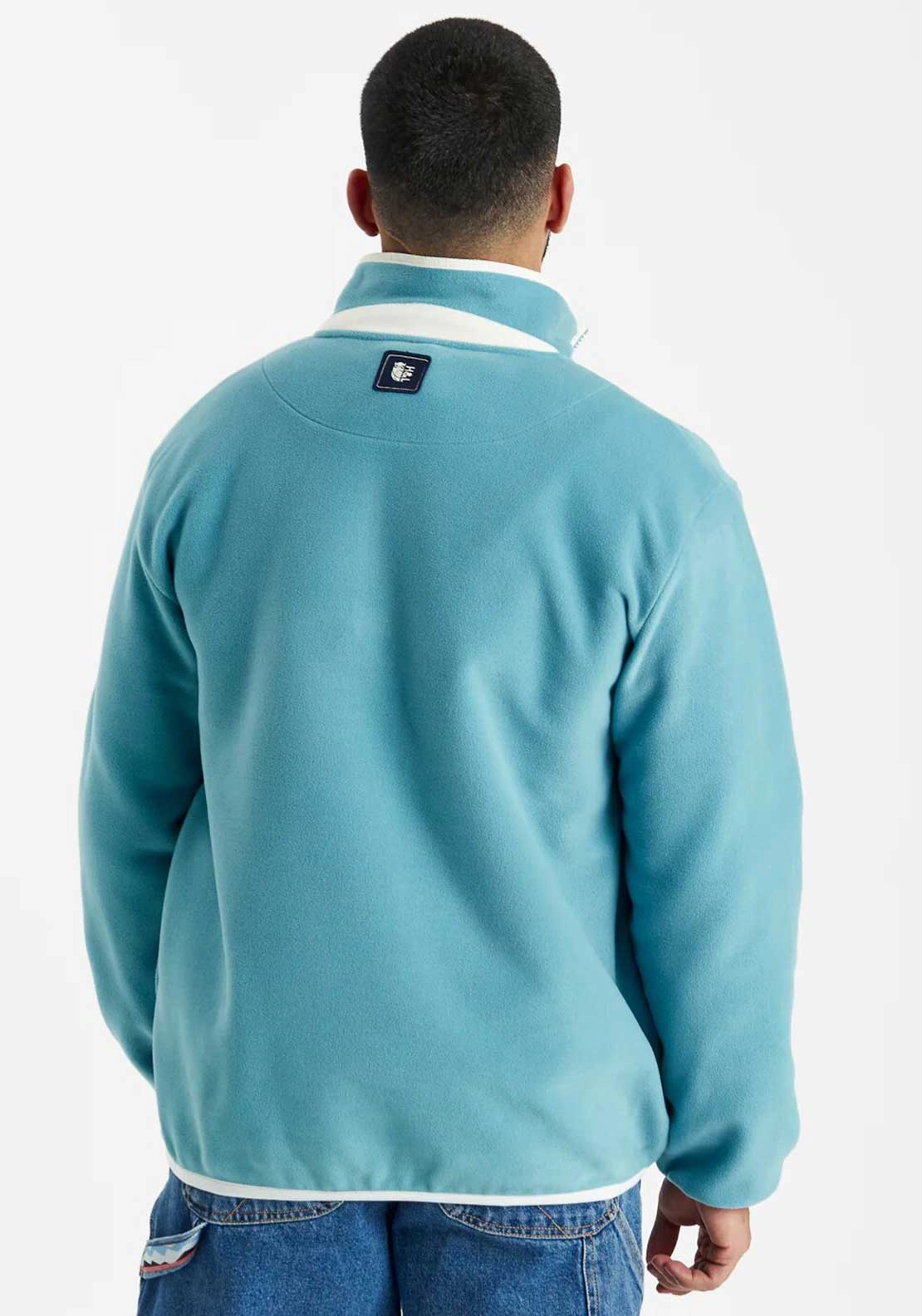 Harper & Lewis Unisex Averill Quarter Zip Fleece, Steel Blue