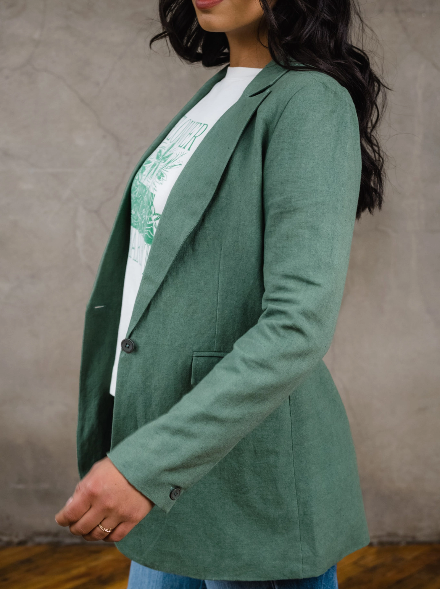 Heather Linen Blazer