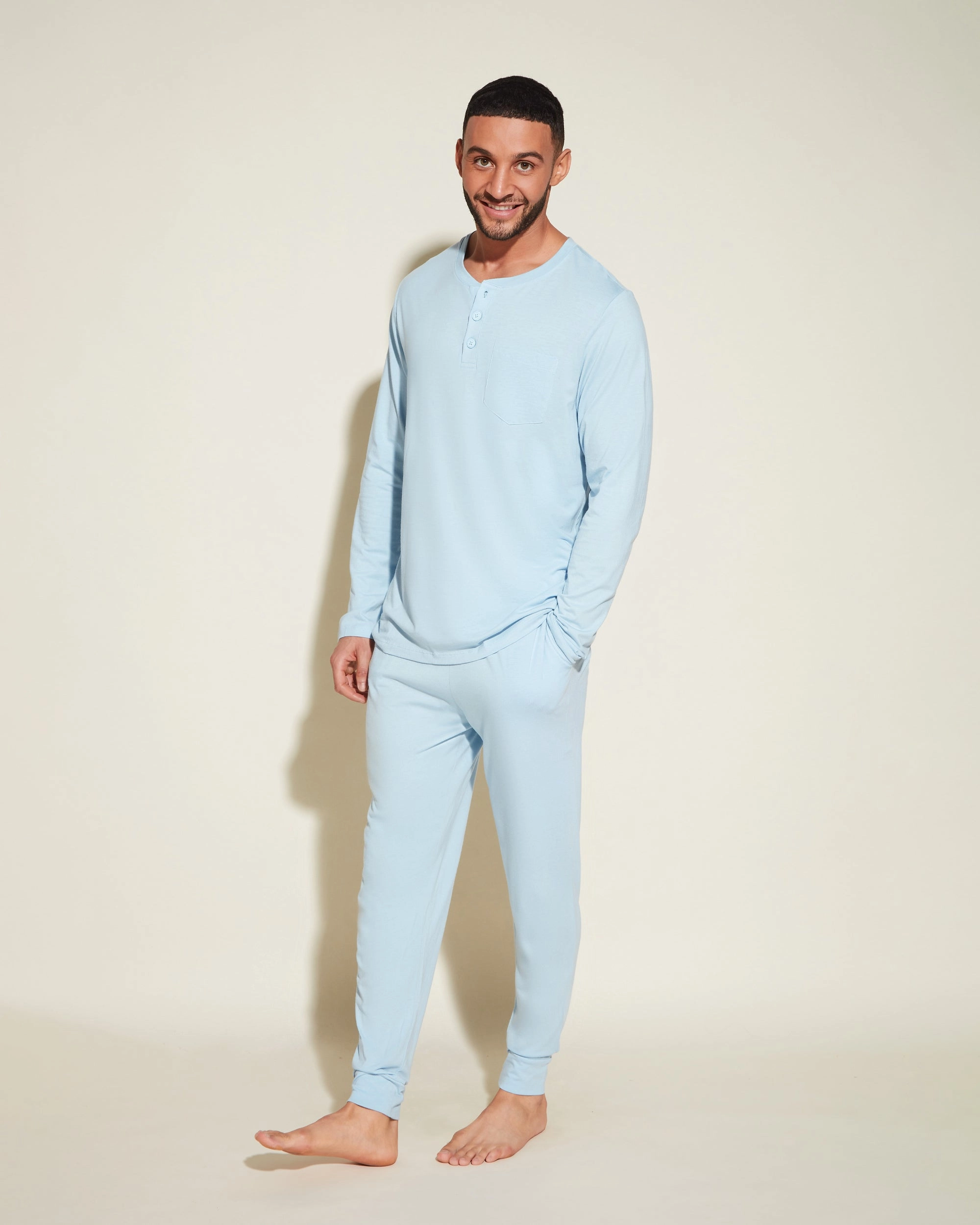 Henley & Jogger Pyjama-Set Für Männer