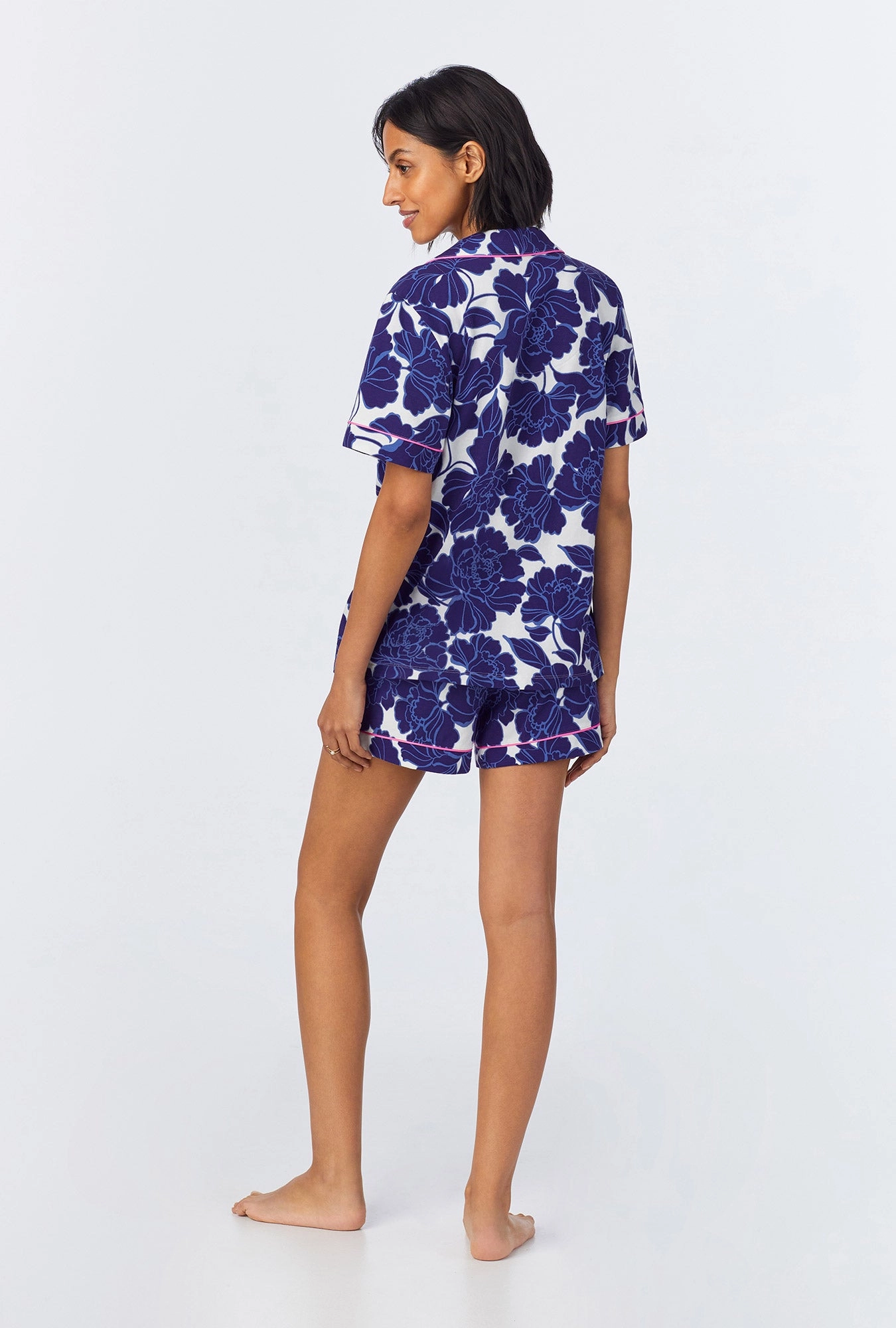 Isabella Flora Short Sleeve Classic Shorty Stretch Jersey PJ Set