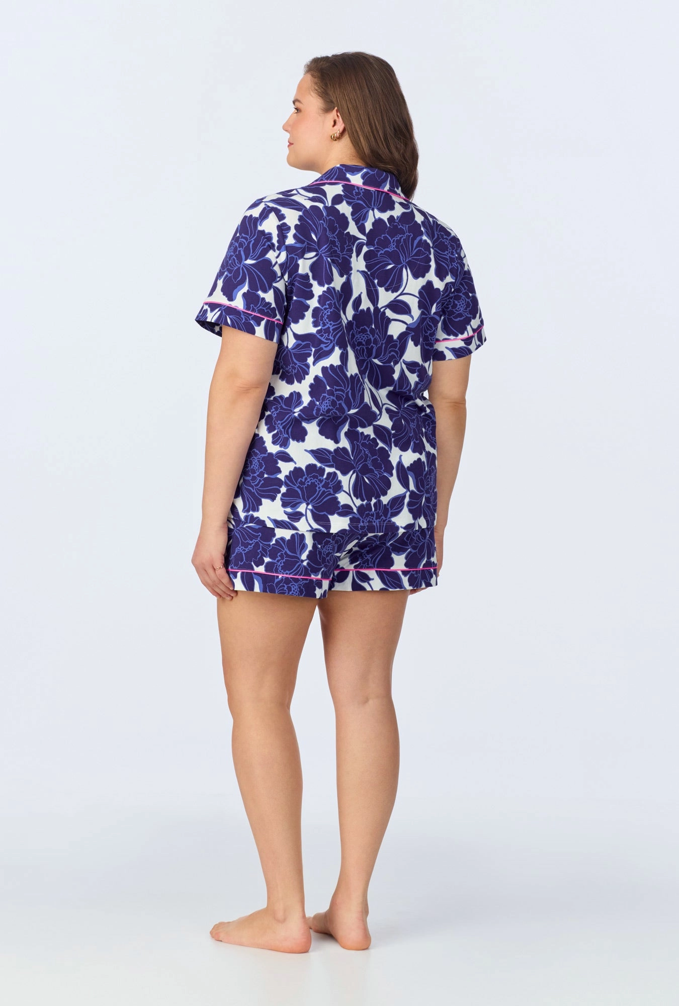 Isabella Flora Short Sleeve Classic Shorty Stretch Jersey PJ Set