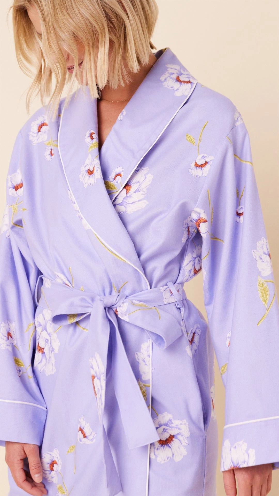 Isabella Shawl Collar Flannel Robe