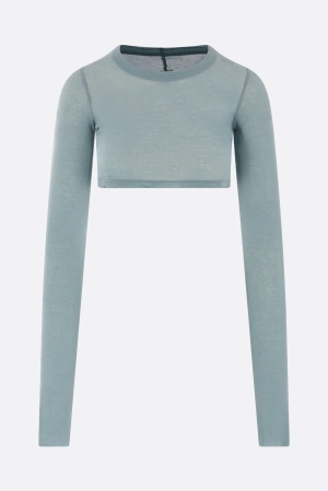 jersey long-sleeve cropped top