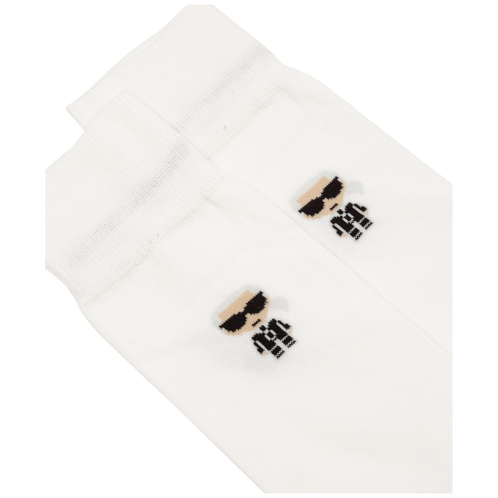 Karl Lagerfeld Graphic Logo Print High-Ankle Socks