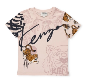Kenzo Kids Animal Printed Crewneck T-Shirt