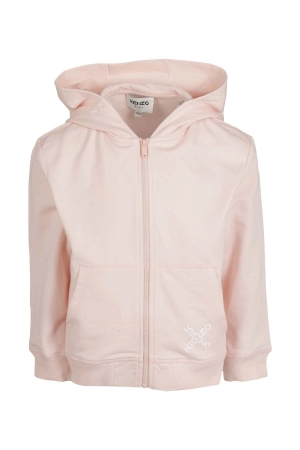Kenzo Kids Logo Printed Zipped Hoodie