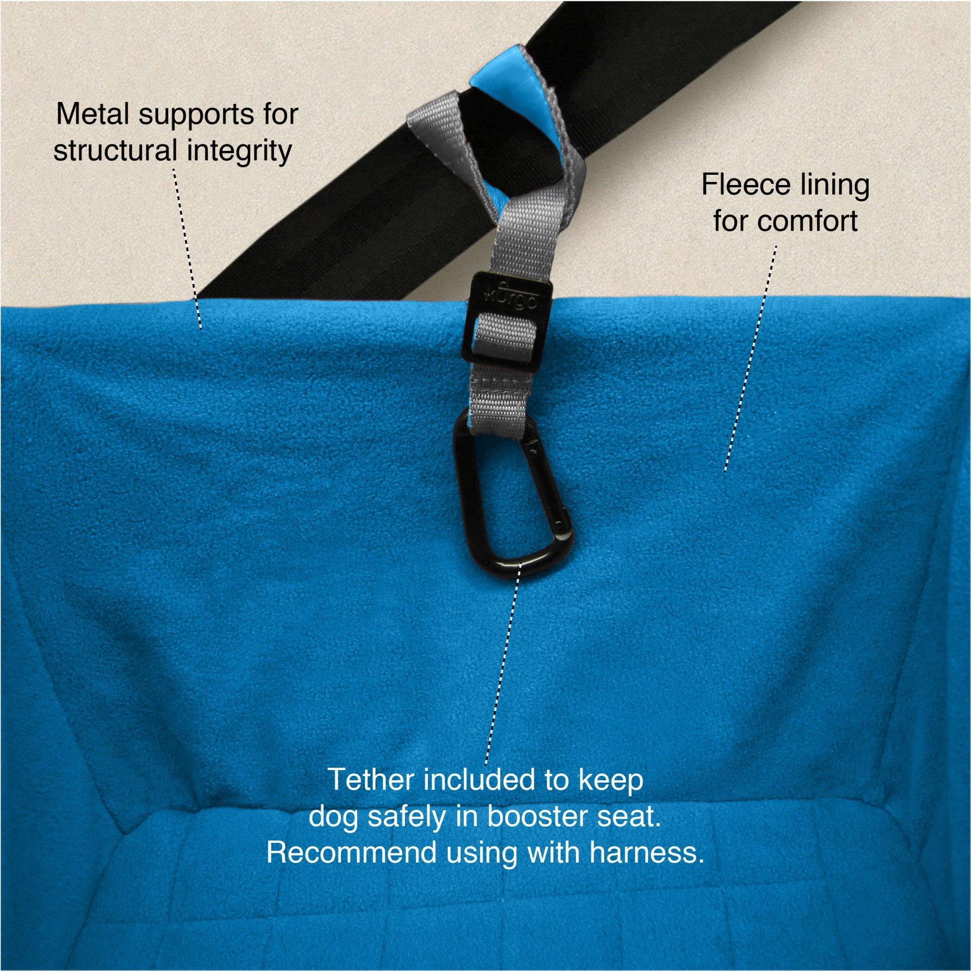 Kurgo Heather Dog Booster Seat for Travel
