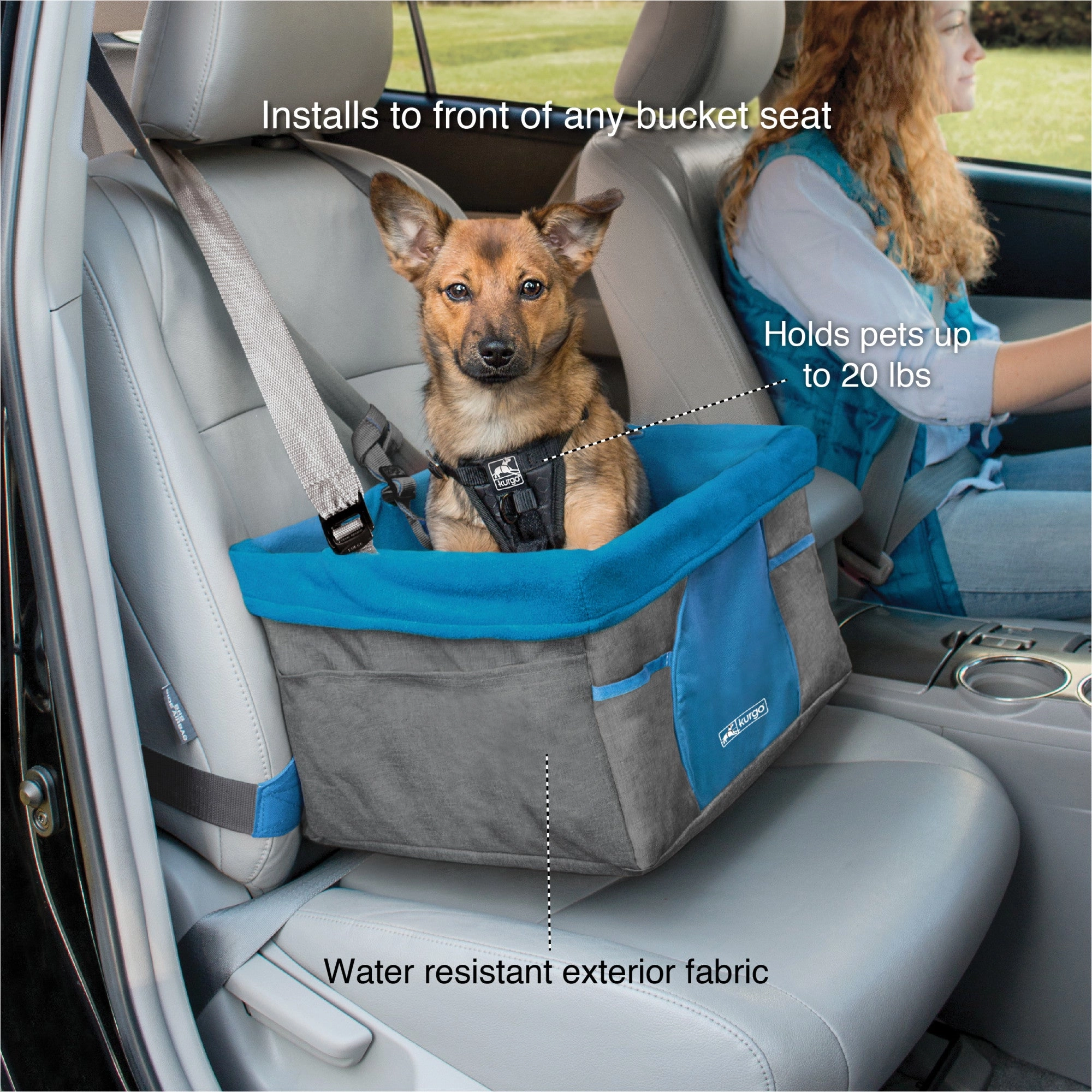 Kurgo Heather Dog Booster Seat for Travel