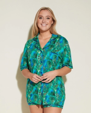 Kurzärmeliges Top & Boxer Pyjama-Set