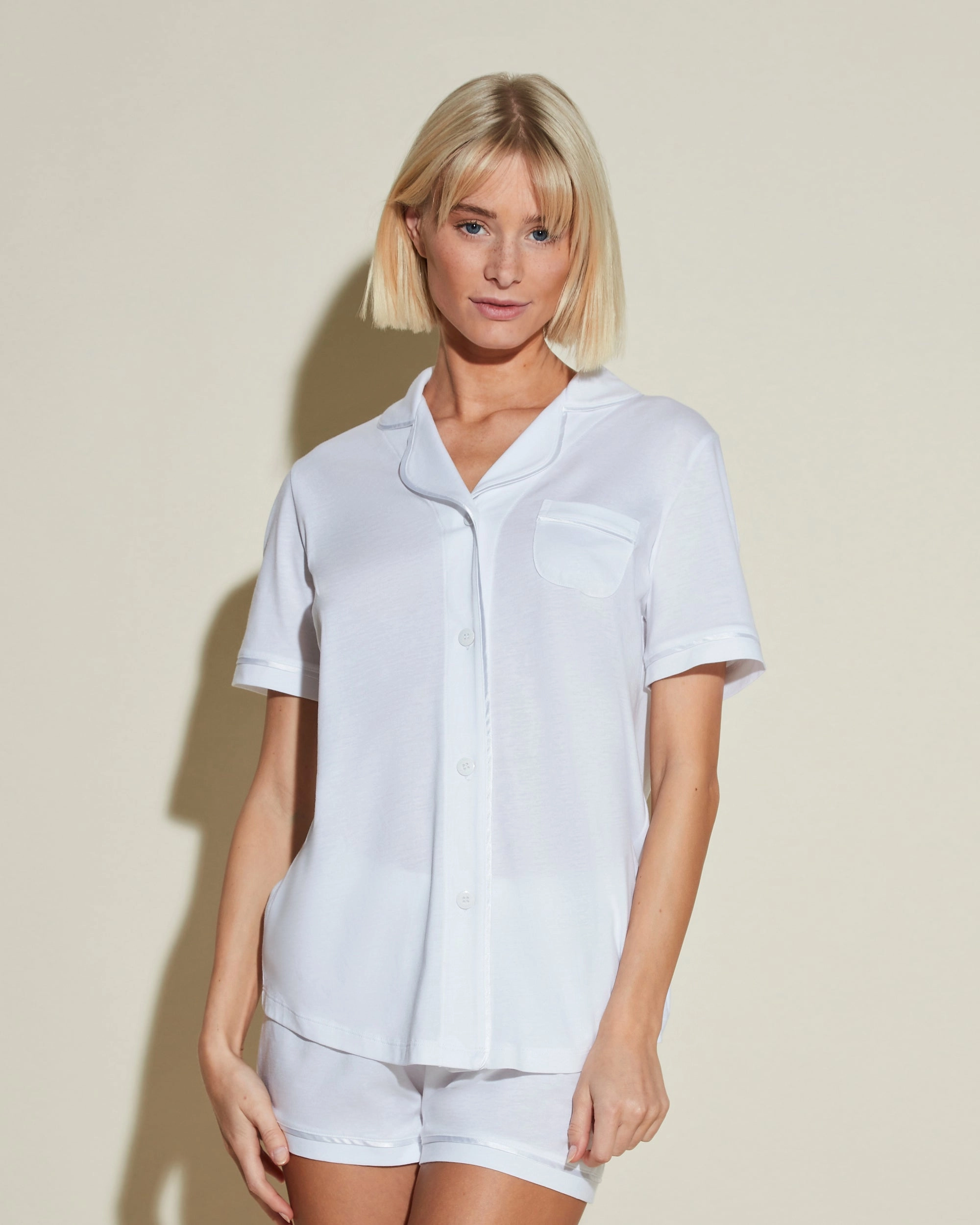 Kurzärmeliges Top & Boxer Pyjama-Set