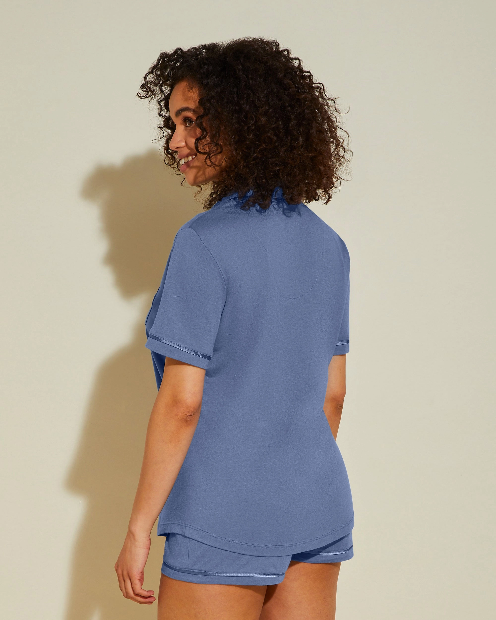 Kurzärmeliges Top & Boxer Pyjama-Set